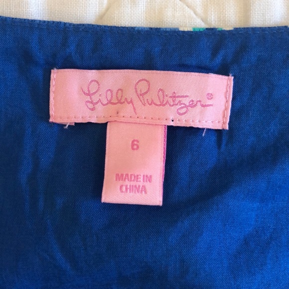 Lilly Pulitzer blue tropical dress - Picture 2 of 2